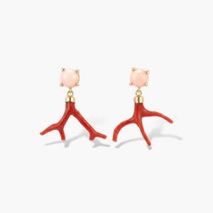 Orecchini Fiamme Corallo Rosa